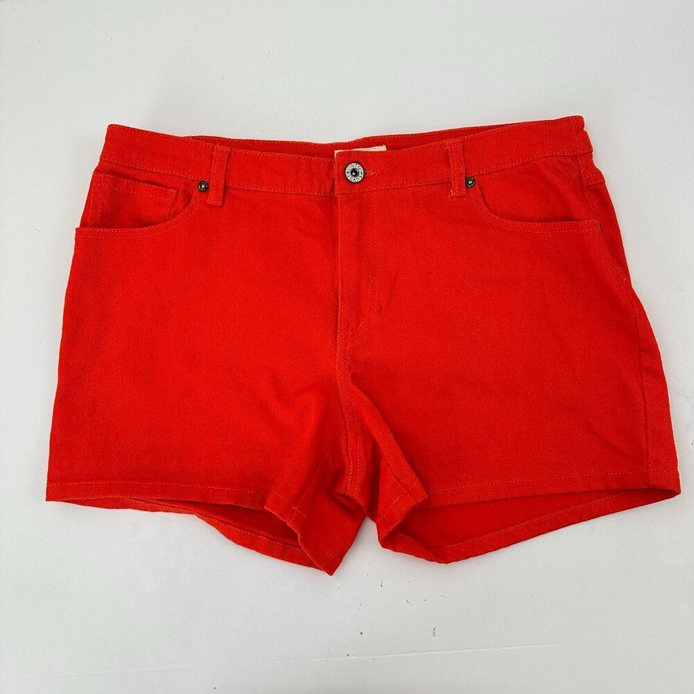 Cato 4" inseam Women's size 14‎ Orange Denim Jean Shorts